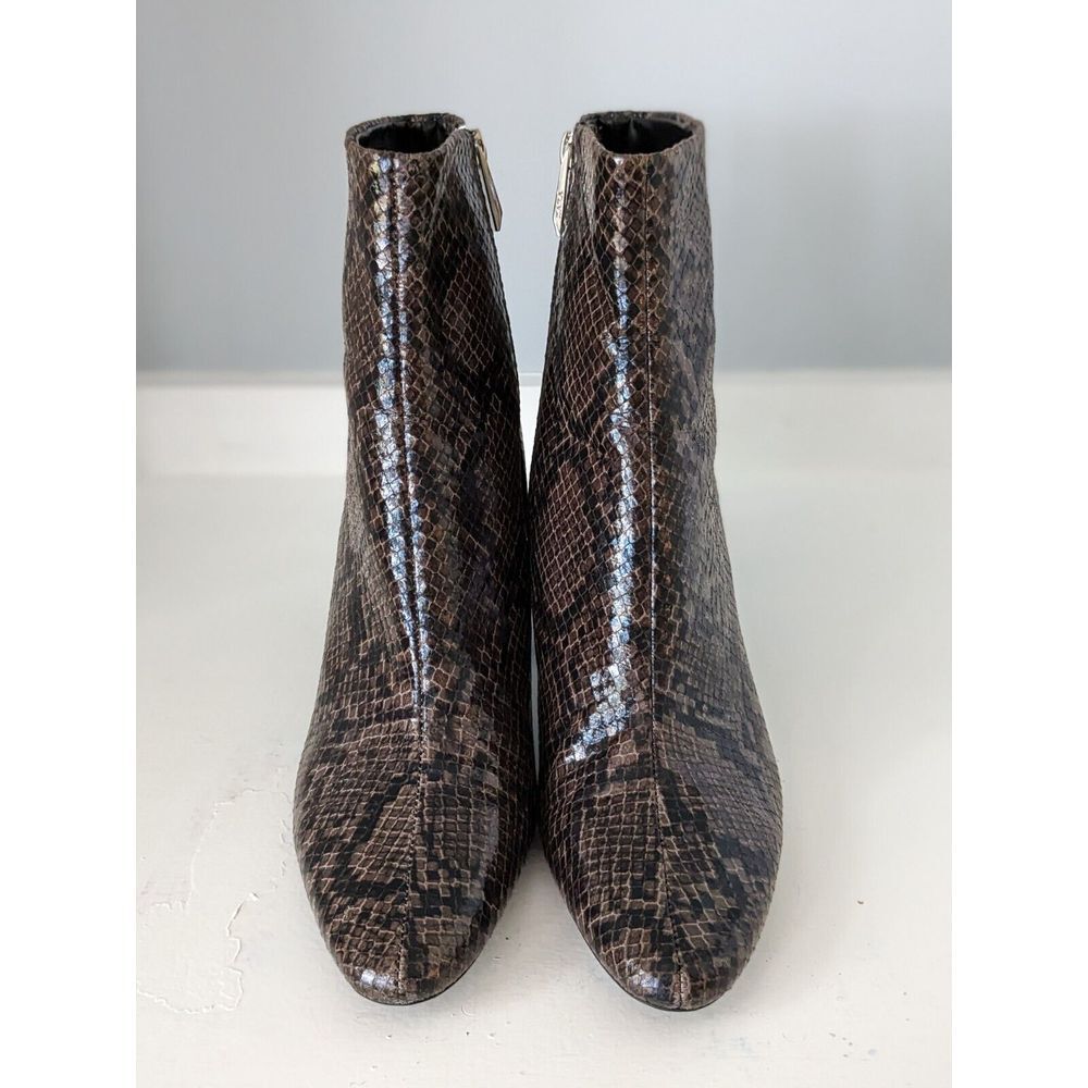 Zara Animal‎ Print Snakeskin Platform Zippered Boots - Picture 4 of 8